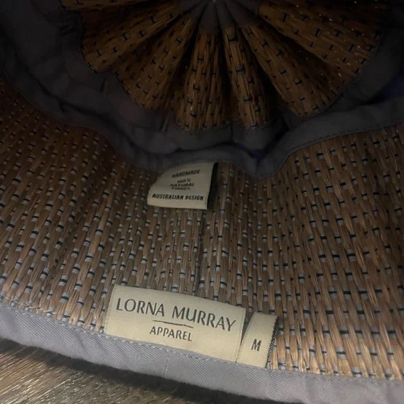 Lorna Murray Capri Woven Bucket Hat with Blue Trim - Picture 3 of 4